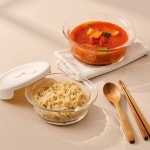 락앤락 바로한끼 밥용기 NEW(뉴) 도자기 4P 250ml+355 전자렌지 용 냉동밥보관용기 : 유로키친