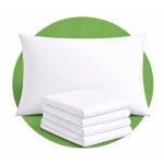 에코레어 12 스탠다드 사이즈 베개 커버 면 리치 T200 화이트 폴리코튼-20 x30 (최대 20인치 X 28인치 베개) - 가정, 호텔, 병원, 휴가 대여... 