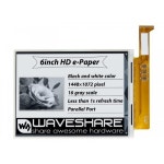 라즈베리 파이용 6인치 HDMI E-Ink 디스플레이 HAT, 블랙/화이트, 16 스케일, 고해상도 전자종이 1448x1072 : 포얼리버드