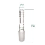 14/20 조인트 및 10mm 호스 연결이 가능한 펀켐 유리 스트레이트 인렛 어댑터 14/20 Joint : AMAZING001