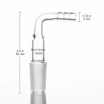 보로실리케이트 유리 구부러진 입구 호스 어댑터, 14/20 Male 조인트 및 9mm 연결, 인텔 어댑터 랩 제품 14/20 Joint : AMAZING001