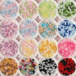 DIY 팔찌 목걸이 쥬얼리 액세서리 만들기 약 150pcs 3-8mm 혼합 비즈 다채로운 모조 진주 플라스틱 : 주-대신물산
