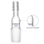 19/22 Male 유리 조인트와 8mm 호스 연결 실험실 제품이 포함된 Labasics 스트레이트 인렛 어댑터 14/20 Joint : AMAZING001