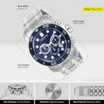 남성 프로 다이버 컬렉션 크로노그래프 시계 Silver 48 mm : 대육