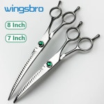 윙스브로 곡선형 얇은 강아지 가위 그루밍 전문가용 애완동물 얇게 자르는 1. 7 inch : 최고쇼핑26호점