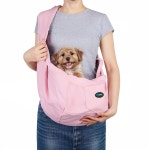 OWNPETS 핑크 반려동물 슬링 운반가방, 운반가방 가방 무위험성, 10~15파운드 고양이 및 개 착용, 편안하고 조절 가능하며 일일 산책, 야외 활동... 
