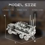 MRAP 스타일 군용 트럭 3D 금속 퍼즐 모델 - 도구가 포함된 DIY 몰입형 장갑 전술 차량 조립 키트, 남성용 자동차 또는 책상 장식 : 행복닮상점