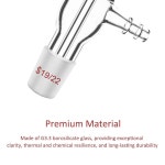 스토니랩 스트레이트 유리 어댑터, 보로실리케이트 진공 이륙 19/22 조인트 및 호스 연결 14/20 Joint : AMAZING001