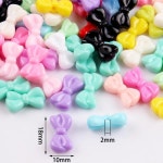 50pcs 한국어 스타일 Bowknot 구슬 DIY 공예에 대 한 10x18mm 스페이서 바느질 드레스 소재 A0420 : 주-대신물산
