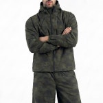 데일리 카모 후드 집업 와이드 팬츠 세트 밀리터리그린, 상(110)하(34) : 어반라이프스타일