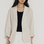 에이미그레이스 리멤버 코튼 자켓 2603 봄 여름 루즈핏 아우터 오피스룩 : 앤드베이지