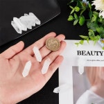 12pcs 천연 석영 화이트 포인트 육각형 다용도 종단 완드 원형 홀 없음 펜던트 키트 : 주-대흥물산