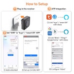 58개의 음악, 5개의 조절 가능한 볼륨 및 LED 조명, 배선 필요 없음(1팩, 검은색)으로 Google Nest, Ring, Blink u2013 앱 연결을 위한... 
