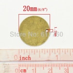 공예DIY 오링 링무료 shipping-200Pcs 빈 스탬프 태그 펜 던 트 라운드 커넥터 diy 쥬얼리 결과 골동품 청동 20mm J0028 : 미소온1