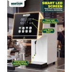 원트조인 커머셜 밀크 프로더 라떼 카푸치노 커피용 2000W 스티머 온수 디스펜서 및 LED 디스플레이가 있는 히터 호텔 용도 화이트... 