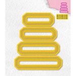 공예DIY 공예용 칼2025 4개 북마크 배경 직사각형 프레임 세트 금속 커팅 다이 스크랩북 DIY 사진 앨범 카드 제작 스텐실 : 정마켓01