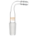 XCD 유리 구부러진 어댑터, 14/20 Male 조인트 및 실험실용 9mm 호스 연결이 포함된 1팩 90도 입구 어댑터 14/20 Joint : AMAZING001