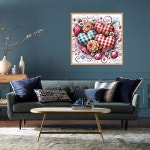 아트 월 yarnmate 장식 젬 하트 사랑 - 발렌타인데이 diy 페인팅 다이아몬드 홈 5d 14x14인치를 위한 키트, 러브 키트 G9160 : 프로패셔널마켓