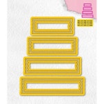 공예DIY 공예용 칼2025 4개 북마크 배경 직사각형 프레임 세트 금속 커팅 다이 스크랩북 DIY 사진 앨범 카드 제작 스텐실 : 정마켓01