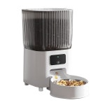 자동 애완동물 급식기 고양이 사료 디스펜서 시간 설정 가능한 분량 조절 음성 원격 Wifi 카메라 스마트 장치 (가정 및 여행용) : 라르곤