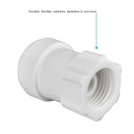 존 게스트 스피드핏 1/4인치 OD x 7/16인치 수도꼭지 커넥터, 플라스틱 배관 피팅 연결 푸시, 흰색, PP3208U7WP : amazing003