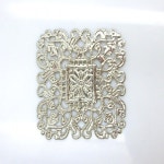 공예DIY 펜던트 베이스무료 shipping-50Pcs Embellishment 선조 커넥터 스퀘어 실버 톤 금속 공예 장식 DIY 할로우 4x4cm J0556... 