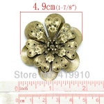 공예DIY 펜던트 베이스골동품 청동 선조 꽃 랩 커넥터 장식 공예 DIY 4.9x4.5cm J0630 무료 : 미소온1