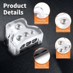 FOCMKEAS 1개 3방향 전원 분배 블록 카 오디오 앰프 접지 분배기 인 3 아웃 DB-001 1pcs : 옥지마