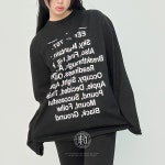 리하이] 레터링 오버핏 긴팔 티셔츠 (2color) : Rehi 리하이