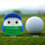 트랜스데카 긍정적인 골프 공 뜨개질, 수제 스포츠 인형, 골프를 위한 정서적 지원 선물, , 골퍼, 아빠, 동료를 개그 선물 아이디어 Golf : 글로바-잇