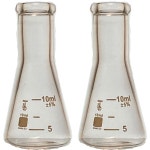 10ml 좁은 입구 삼각 플라스크 3 3 붕규산 유리 Karter Scientific 25 : 가디아-2