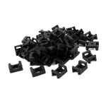 uxcell 플라스틱 와이어 버들 케이블 타이 마운트 새들 9mm 100pcs 블랙 : AMAZING001