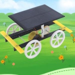 1세트 DIY 수제 기술 과학 실험 교구 태양광 자동차 벨트 버전 학생용 : 나래스탠다드