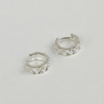 11539 엠보싱 원터치 은귀걸이 : 925silver VAGO