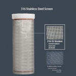 고압 세척기용 BUPUROTT 워터 펌프 스트레이너 입구 필터, 침전물 필터 부착, 80 메쉬 스크린(1/2 u201C 80메시) 1/2 80 Mesh : amazing003