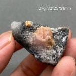 중국 광시성 천연 석영 로도크로사이트 및 보라색 형석 광석 광물 결정 표본 : 프라임무역84