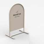 컬러로고 배너 카페 입간판 반원 야외 센터 40 철제입간판 아치형 70 스탠드 40x70 고객센터 맞춤형 컬러로고 : 마농002