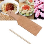 파스타 보드 세트 1PC 나무 버터 패들 국수 테이블과 스캔디 DIY 홈메이드 파스타와 논스틱 노치 롤러 주방 도구 : 그로비티몰