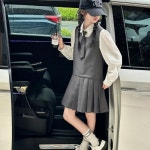 여아 주니어 원피스 봄 초등학생 여아옷 고학년 화이트 블랙 촬영 하객 연주회 콩쿨 스쿨룩 : 오즈의방