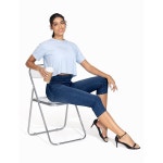 THE GYM PEOPLE 여성용 하이 웨이스트 스트레치 카프리 제깅스 팬츠 복부 컨트롤 풀온 스키니 진 레깅스 포켓 MUT6Y 데님 블루 S... 