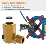 50310 에어 호스 릴 1/4인치 FPT MPT 90도 회전 피팅 - Brass : AMAZING001