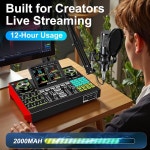 PC/PHONE 라이브 스트리밍 노래 게임을 위한 3.5MM 콘덴서 노이즈 보드 오디오  G10-MIC(P15) : 유니MARK