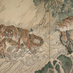 명화 케이스 3697 기시 간쿠 Kishi Ganku - 호랑이 가족 Tiger Family 일본 동양화 오리엔탈 아이폰XS하드 : Bergamot