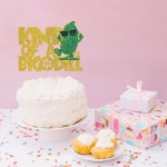 일종의 빅 딜 케이크 토퍼, 베이비 샤워 케이크 장식, 과일 피클, 재미있는 생일 파티 장식 용품 골드 글리터 : 룰라영