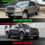 04 08 P221 픽업 램프 LED 앰버 헤드라이트 2004 프로젝터 U자형 2피스 4 04-08 Ford F150 FULL LE : 트러스트001