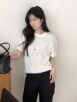 Le Butter 르버터 바이오 박시 티셔츠 코튼 반팔 라운드 오버핏 t : 나우 어 데이즈