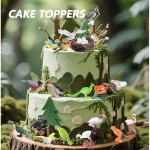 30Pc 새 동물 인형 놀이 세트 둥지 알 앵무새 부엉이 독수리 벌새 플레밍고가 있는 : 대구1