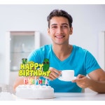 들을 위한 사랑스러운 절인 오이 생일 케이크 토퍼 재미있는 오이 피클 파티 용품 그린 글리터 일종의 큰 딜 케이크 장식품 2 : 룰라영