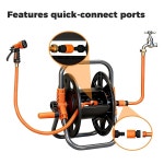 오아시스 트림 가든 워터 호스 릴 카트, 최대 50-80피트의 5/8인치 호스, 휴대용 홀더를 보관하여 편리한 보관 및 급수 기능을 제공합니다... 