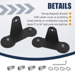 노스윤 66MM 2PCS 마그네틱 마운팅 브래킷 윈드실드 강력한 어리버리 홀더 루프 후드 직선 곡선 LED 라이트 바 드릴링 금지 : amazing002